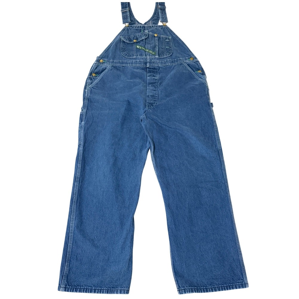 Key Imperial Aristocrat of Overalls Mens 40x30 Blue Denim Bib Workwear 1087KY